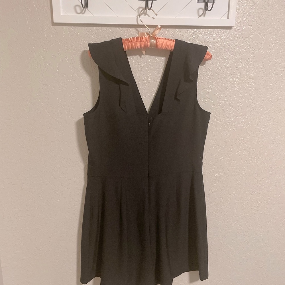 Bar III Romper Black Sleeveless Ruffled | Size 12 - Picture 8 of 8